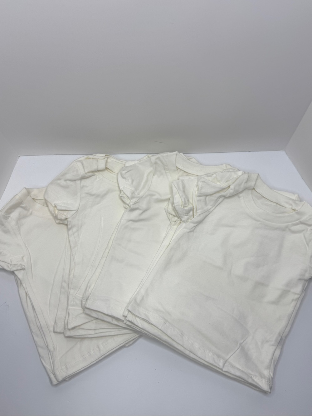 Kids Classic Crewneck T-Shirts, DOZEN- White, Size 2T - Picture 3 of 3